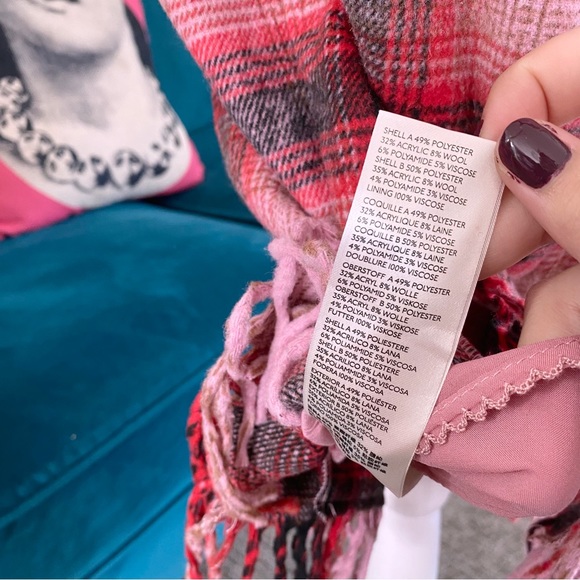 Anthropologie | Maeve Fringed Midi Skirt Plaid Pink Buttondown Christmas New 6 - Picture 12 of 15